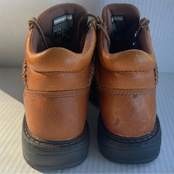 Ariat Women's Macey Composite Toe Work Boots Tan Full Grain Leather - Picture 14 of 16